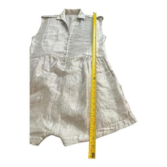 New Osklen Silver Solid Jumpsuit Romper Size M Lightweight Made in Brazil Mint - Picture 3 of 13